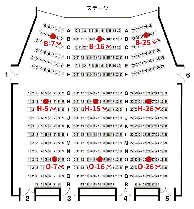 座席表 Imaホール