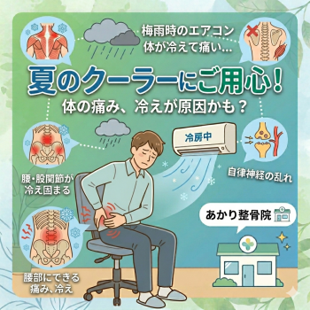 【夏のクーラーにご用心！】その腰の痛み、冷えが原因かも？