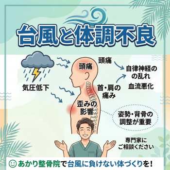 【台風が近づくと頭痛や腰痛が…】それ「気象病」かも？気圧に負けない体づくり